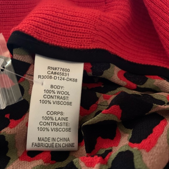 SANDRINE ROSE BY FREE PEOPLE 2 TONE SWEATER SIZE LARGE - Picture 5 of 6